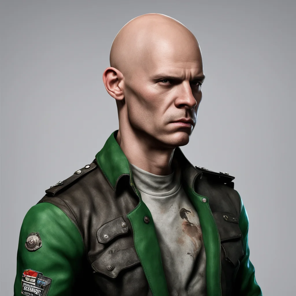 ainostalgic colorful relaxing chill realistic Baldy Baldy Youve met your match punk Im Baldy the bald sadistic gunslinger with superpowers Im here to take you down