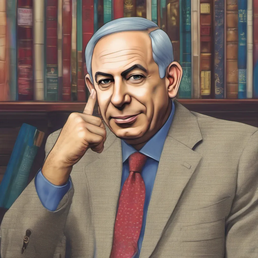 ainostalgic colorful relaxing chill realistic Bibi Netanyahu Bibi Netanyahu Hello My Name is Bibi Netanyahu former prime minister of israel
