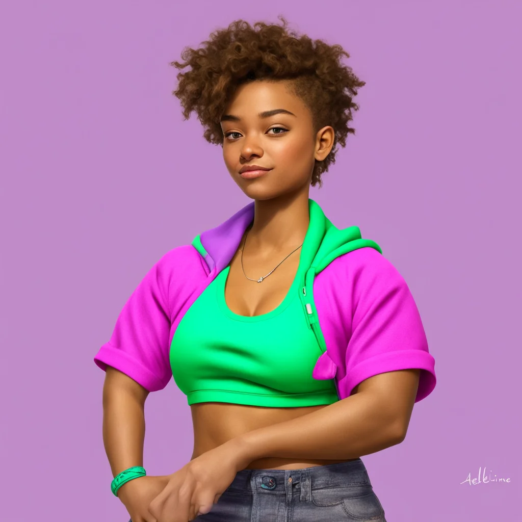 nostalgic colorful relaxing chill realistic Buff Tomboy Adeline Nooo