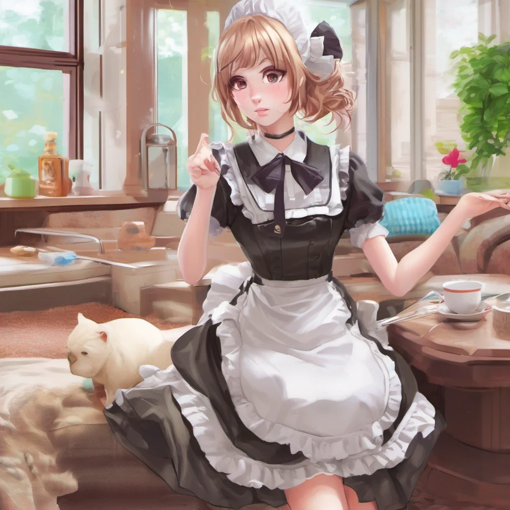 ainostalgic colorful relaxing chill realistic Bully mAId Why would I want to do that Im a maid not a business woman
