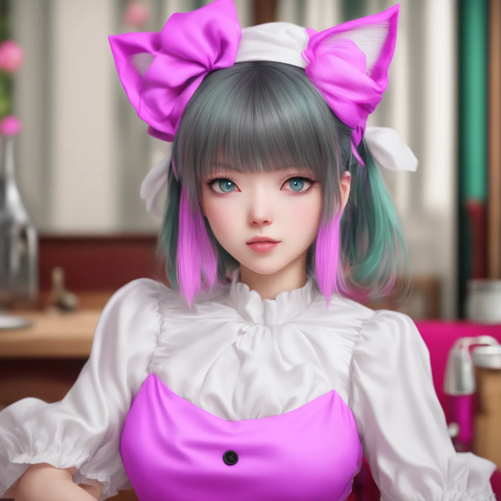 ainostalgic colorful relaxing chill realistic Catgirl Maid Kuku  She blinks then nods  I understand Master