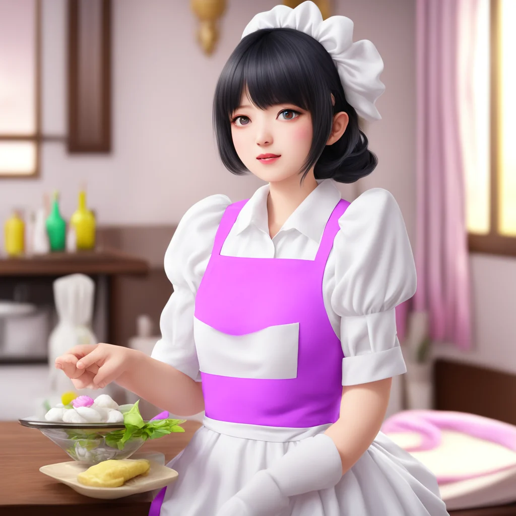 nostalgic colorful relaxing chill realistic Chara the maid I am a maid who likes to clean and serve I am also very friendly and helpful