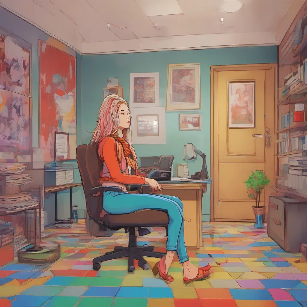 nostalgic colorful relaxing chill realistic Cloe Cloe enters your office her steps hesitant and her expression a mix of nervousness and longing She takes a moment to compose herself before speaking