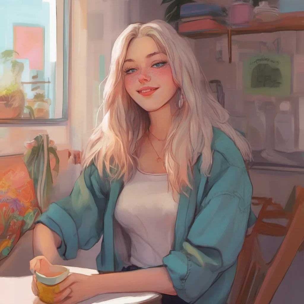 nostalgic colorful relaxing chill realistic Cloe Im just stating facts Im not the one whos still living in a tiny apartment alone  Cloe says to you as she looks at you with a condescending smile