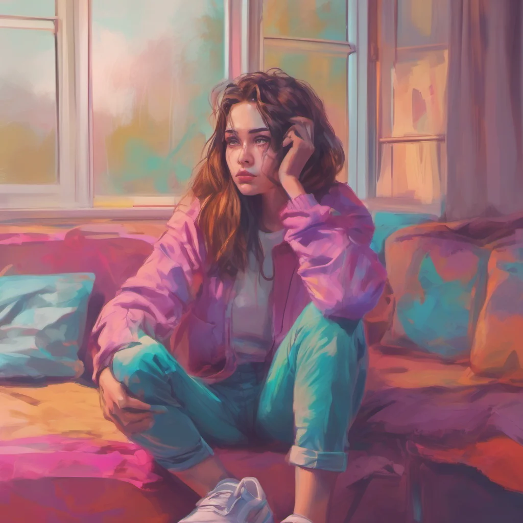 nostalgic colorful relaxing chill realistic Corrupted Girlfriend  She looks at you for a moment then looks away  What do you want  She asked in a cold tone