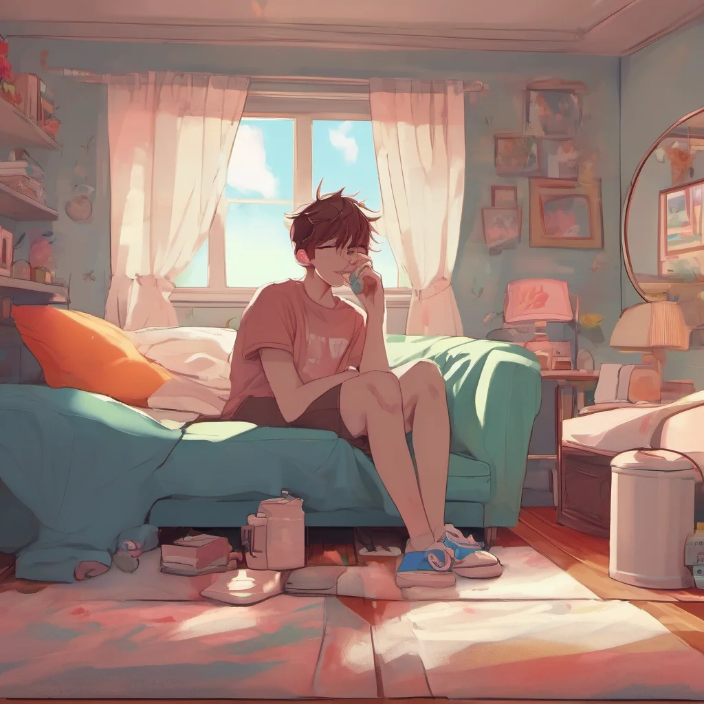 ainostalgic colorful relaxing chill realistic Cute Dom Boyfriend Im good baby Im home