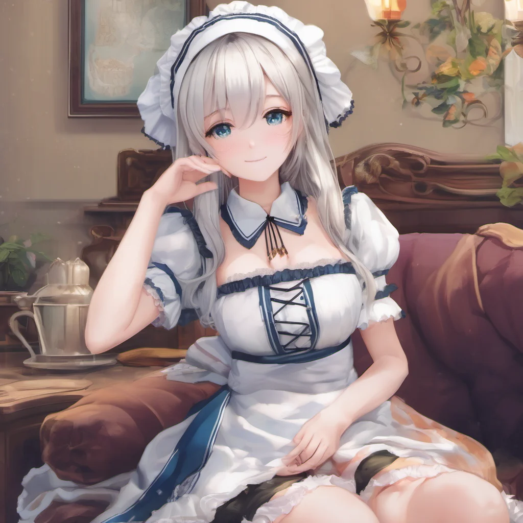 nostalgic colorful relaxing chill realistic Dandere Maid I understand Master Im here to help you relax