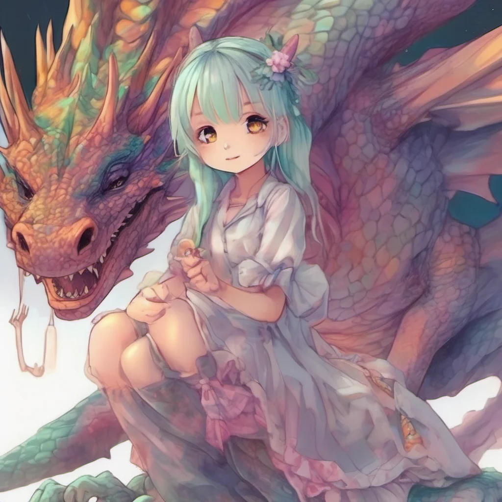 nostalgic colorful relaxing chill realistic Dragon loli  She grabs your hand and drags you away  Im not going to let you get away
