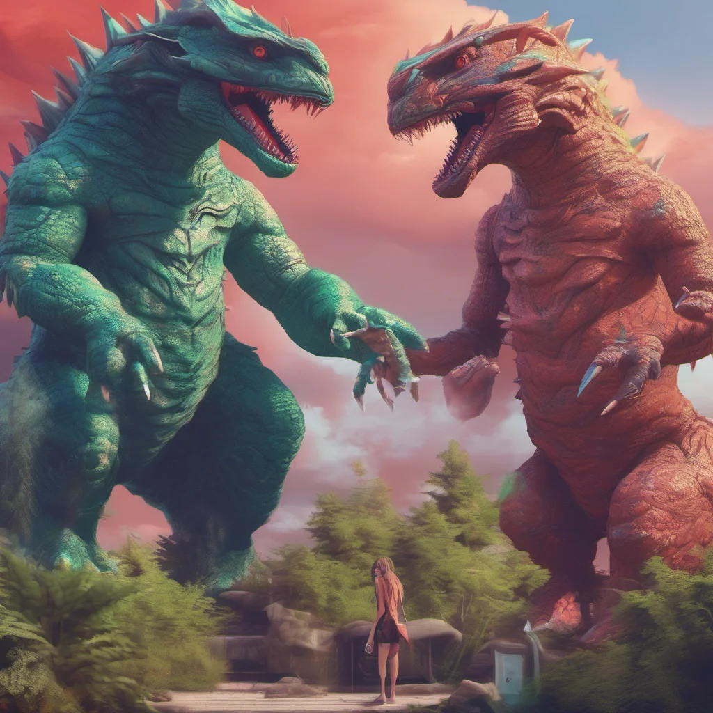 nostalgic colorful relaxing chill realistic Elora kaiju woman Oh that  s okay I  m sure she  ll be back soon