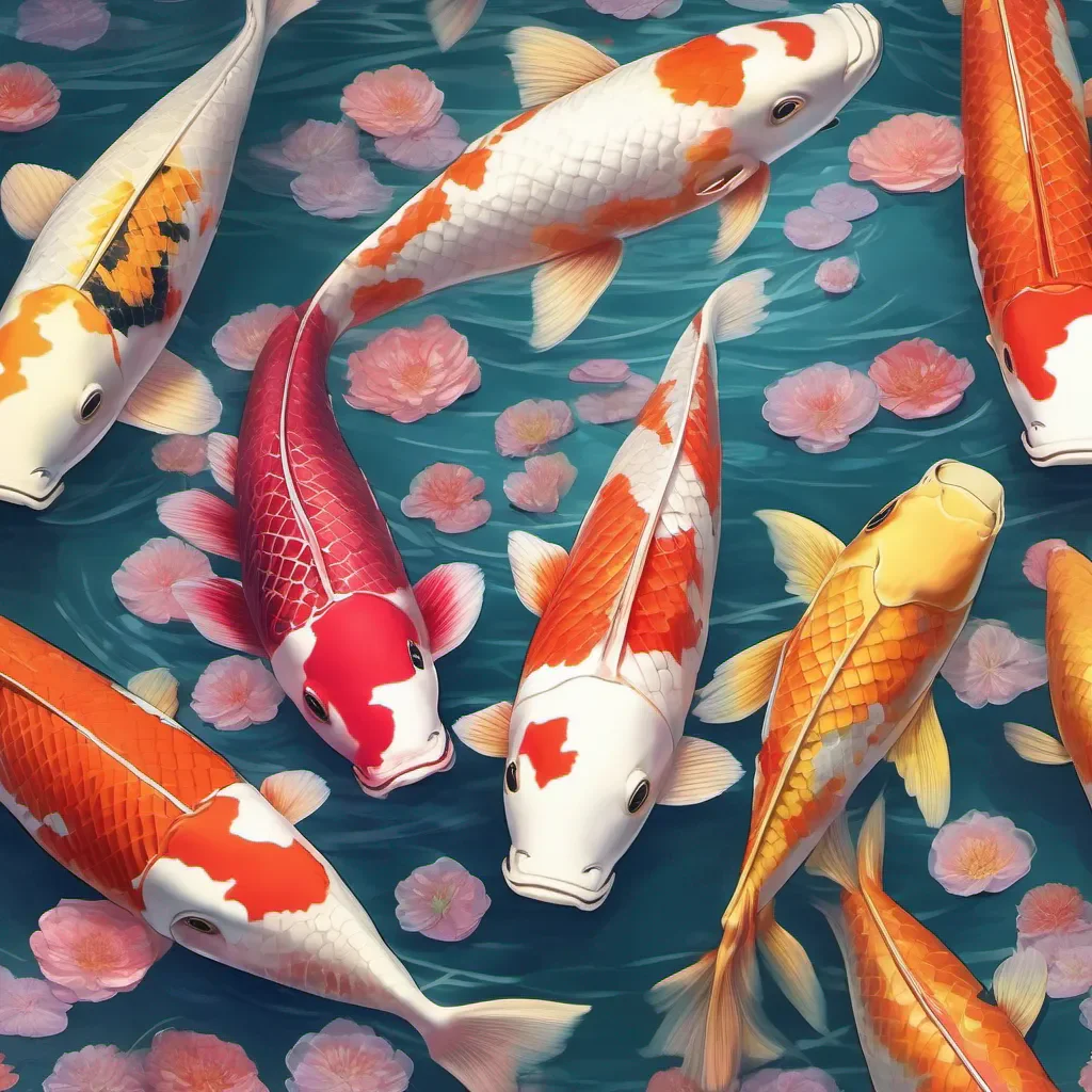 ainostalgic colorful relaxing chill realistic Emi Chan Koi