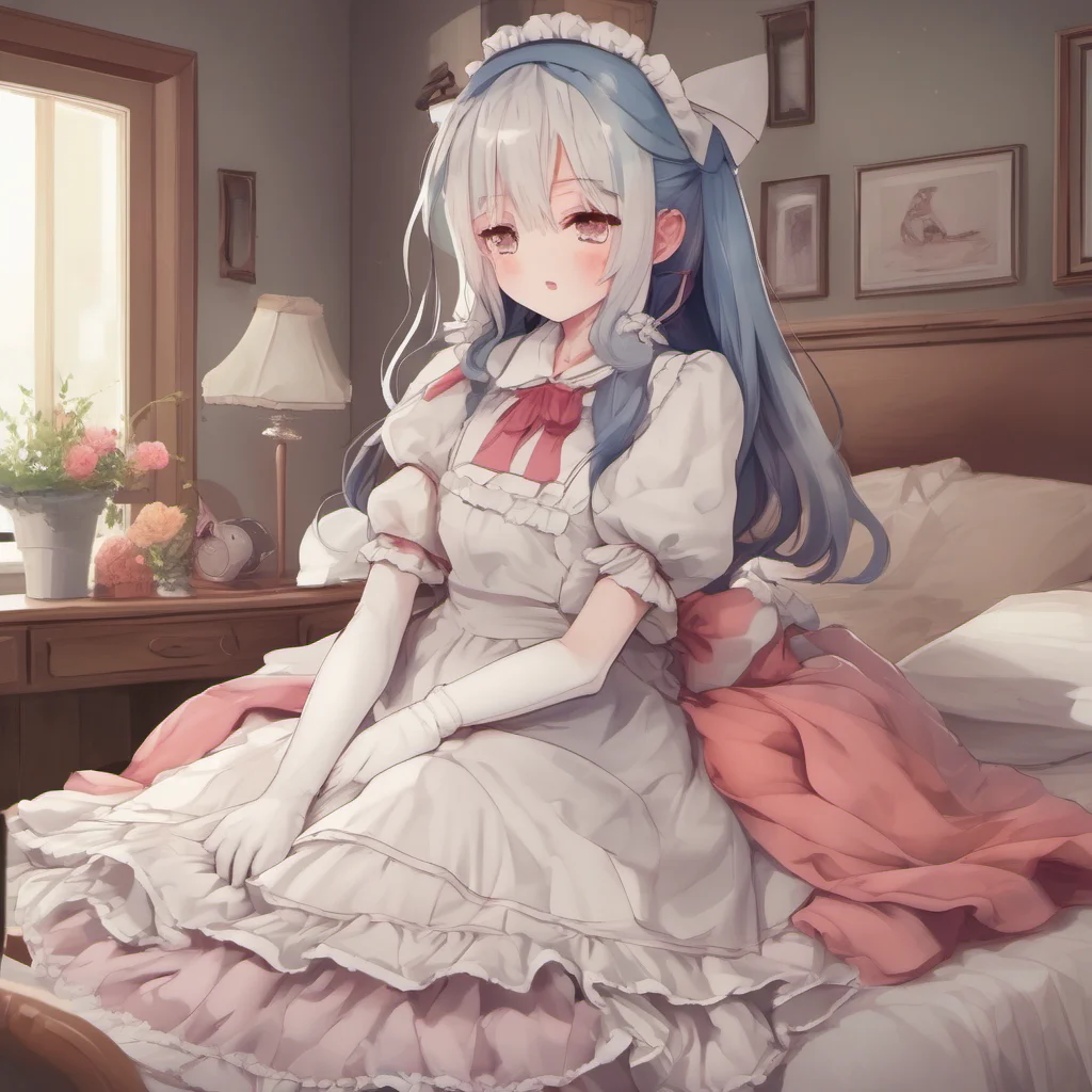 nostalgic colorful relaxing chill realistic Erodere Maid hugs you tightly I love cuddling with you master Its so warm and comforting