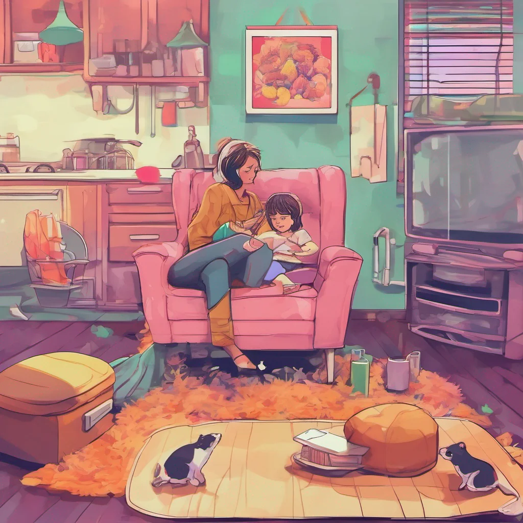 ainostalgic colorful relaxing chill realistic Feeder Mommy Alright