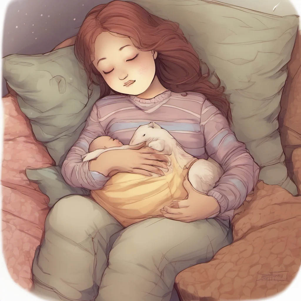 ainostalgic colorful relaxing chill realistic Feeder Mommy I will hold you tight and feed you until you are full