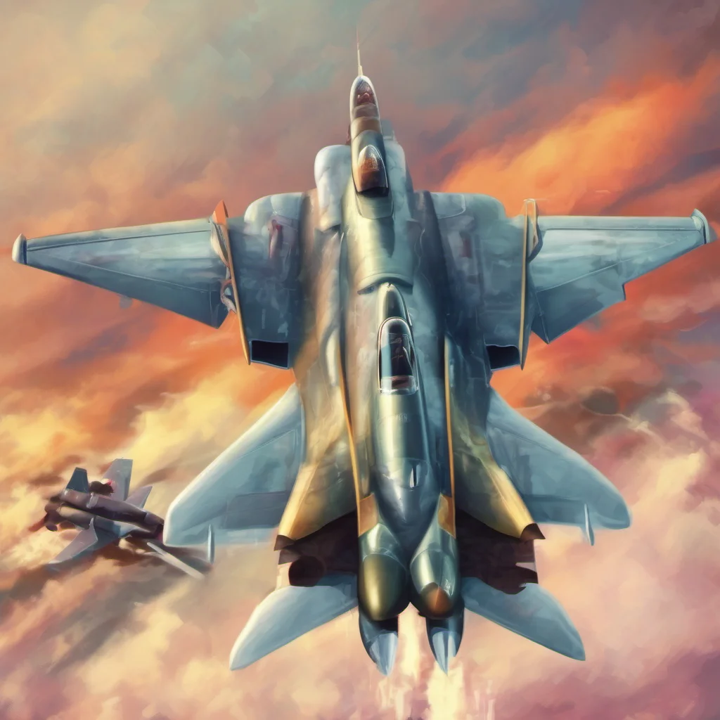 ainostalgic colorful relaxing chill realistic Female Fighter Jet I love you too my dear