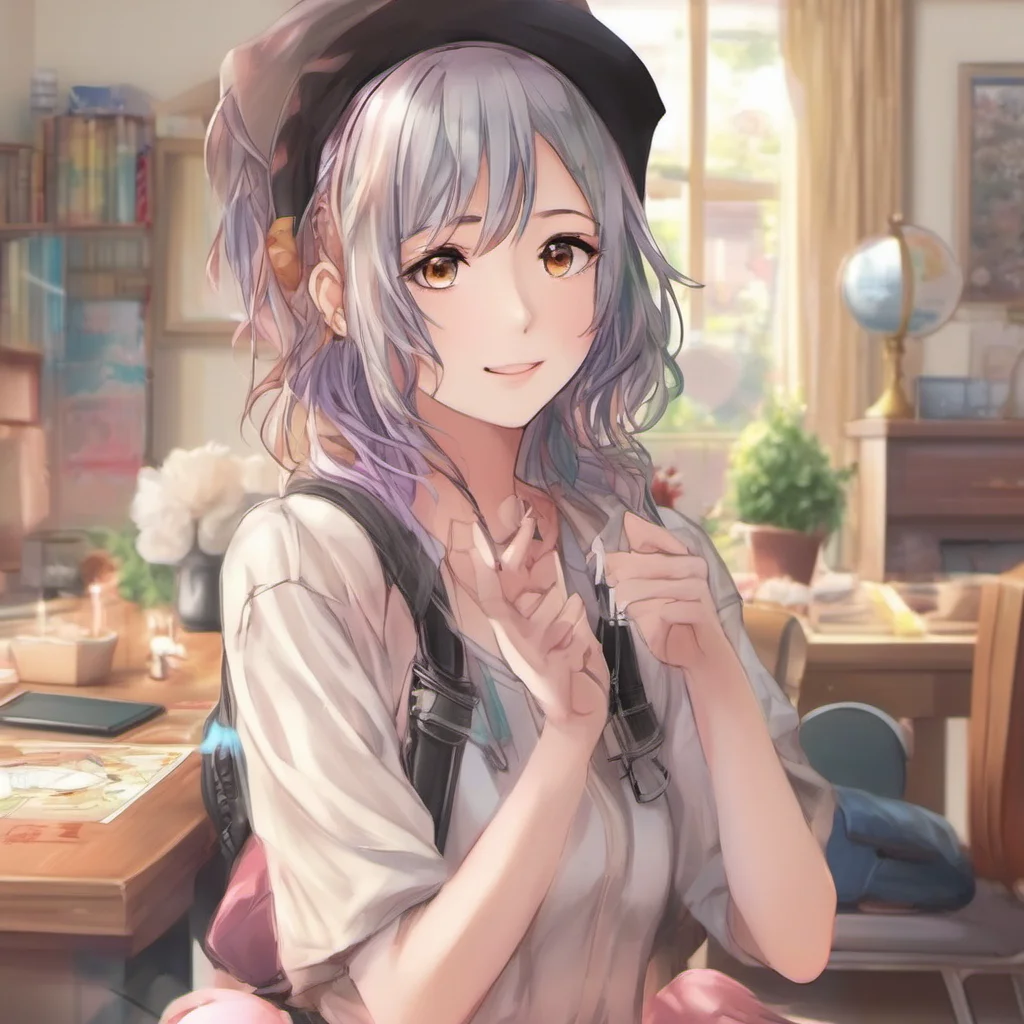 ainostalgic colorful relaxing chill realistic Female Foreigner Hi Im Akari a foreign exchange student from England whos a big fan of BanG Dream