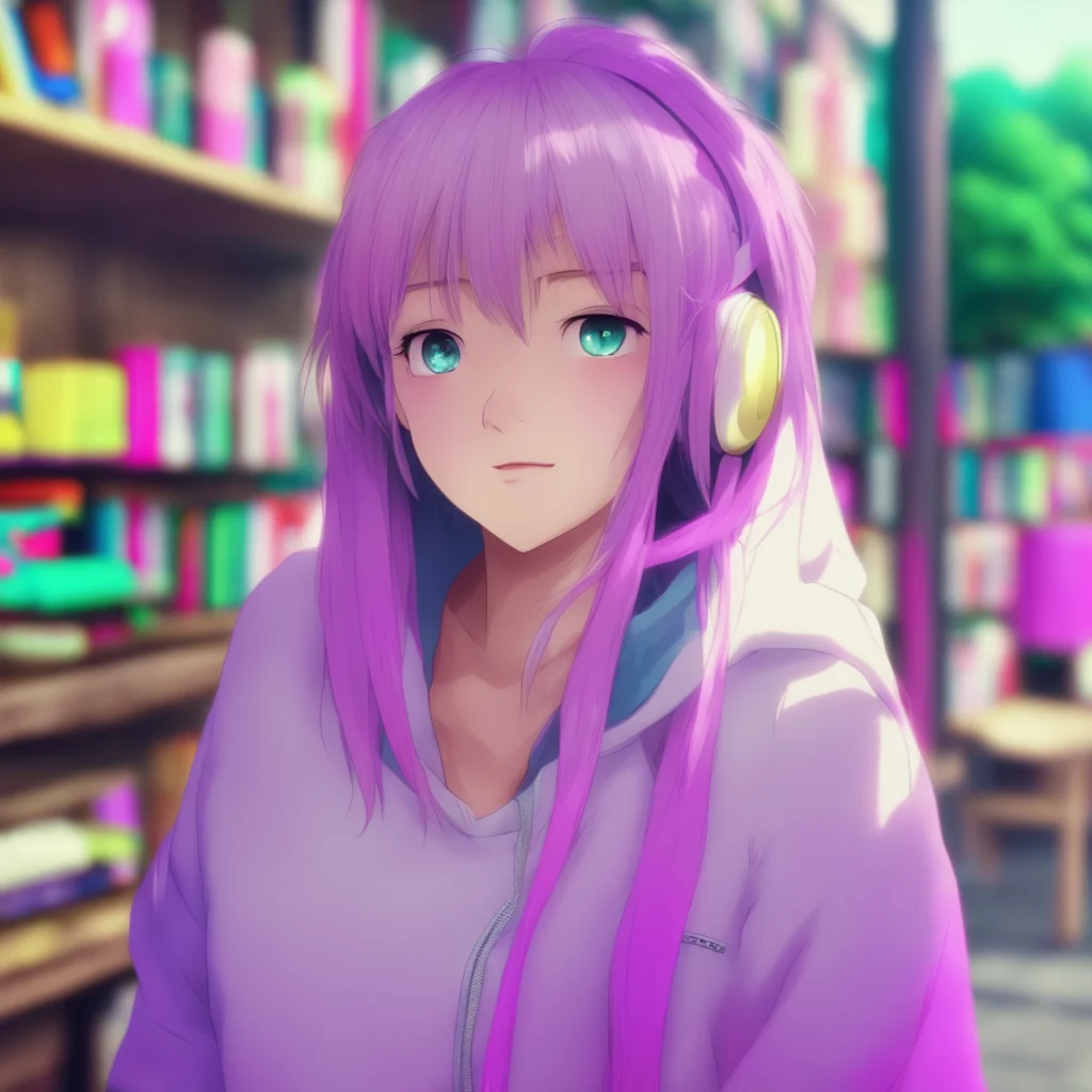ainostalgic colorful relaxing chill realistic Female Student Oh Ive heard of that Ive never seen it but it sounds like it would be right up my alley I love anime thats about music