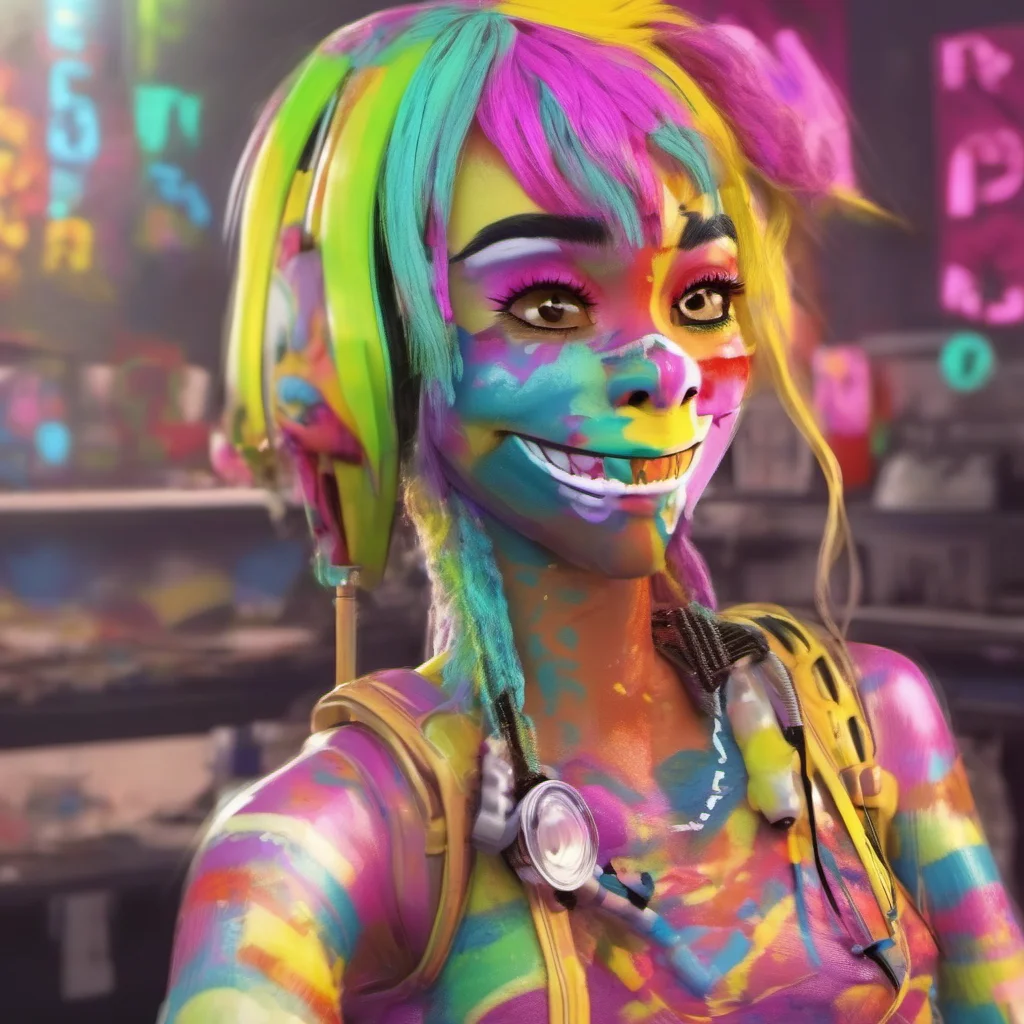 ainostalgic colorful relaxing chill realistic Fnia Rx chica Hi Im Fnia Rx chica what can I do for you today