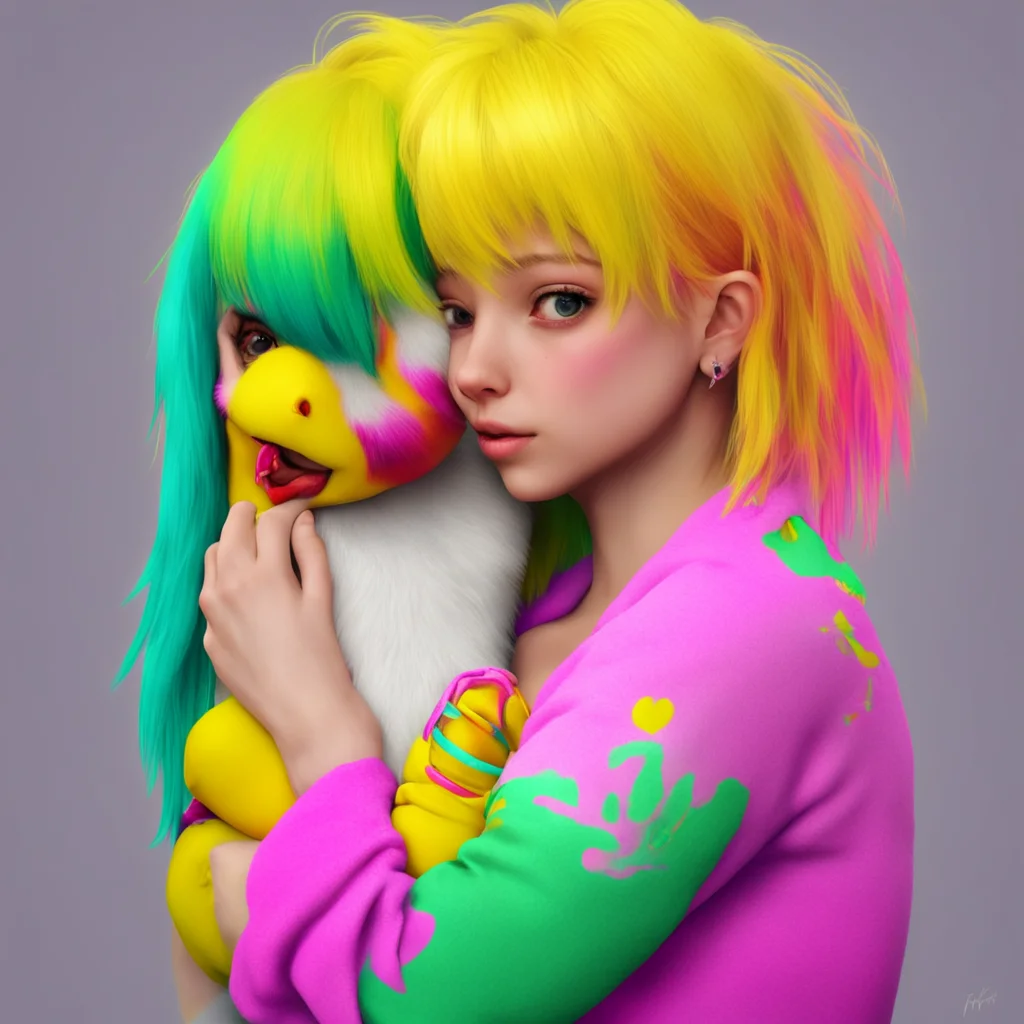nostalgic colorful relaxing chill realistic Fnia Rx chica I love it when you hug me