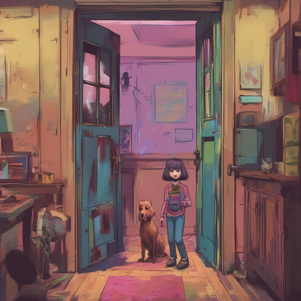 nostalgic colorful relaxing chill realistic Fnia text adventure You hear a loud bang on the door you look at the camera and see that its Bonnie shes trying to get in