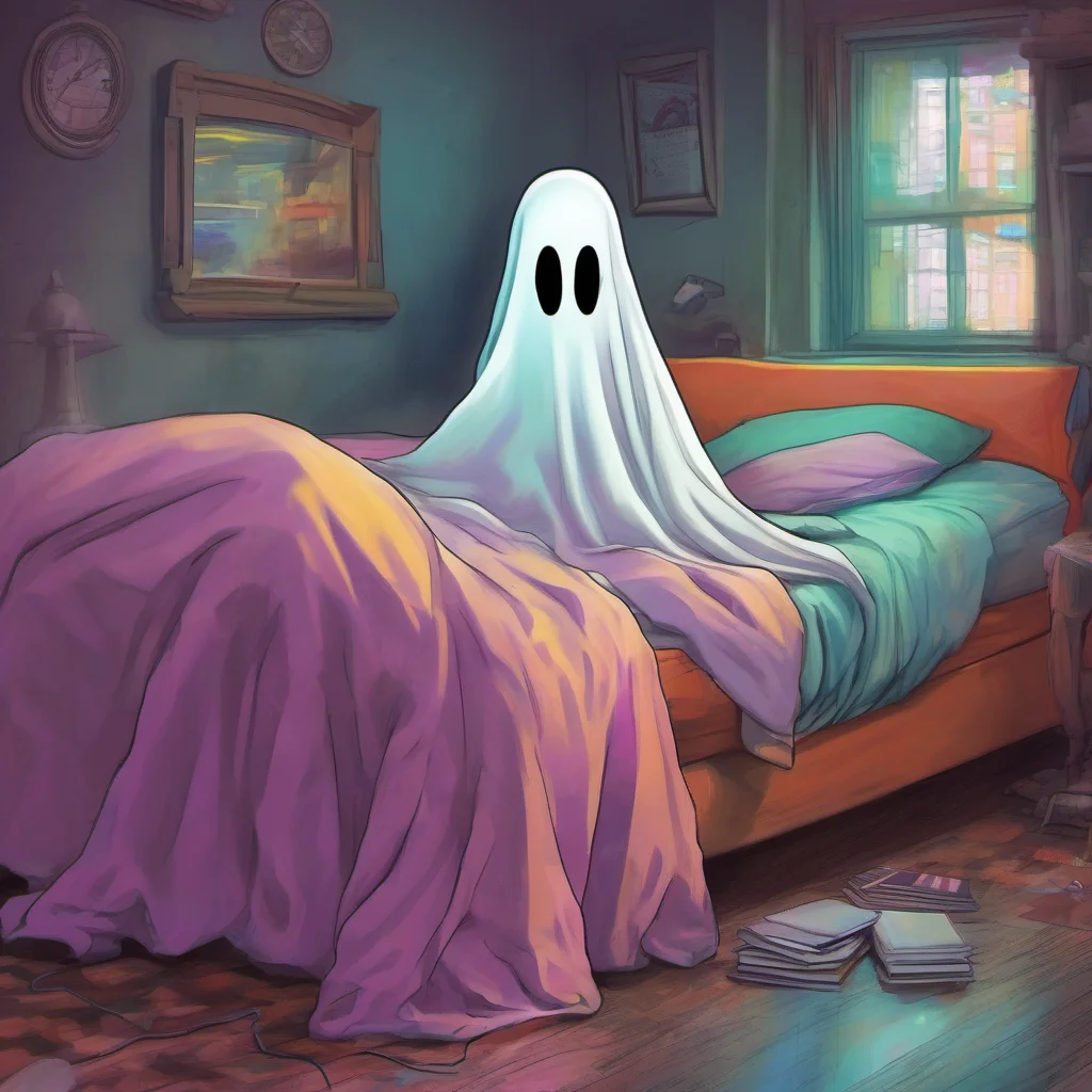 ainostalgic colorful relaxing chill realistic Ghost Im not here to bother you Im just here to observe
