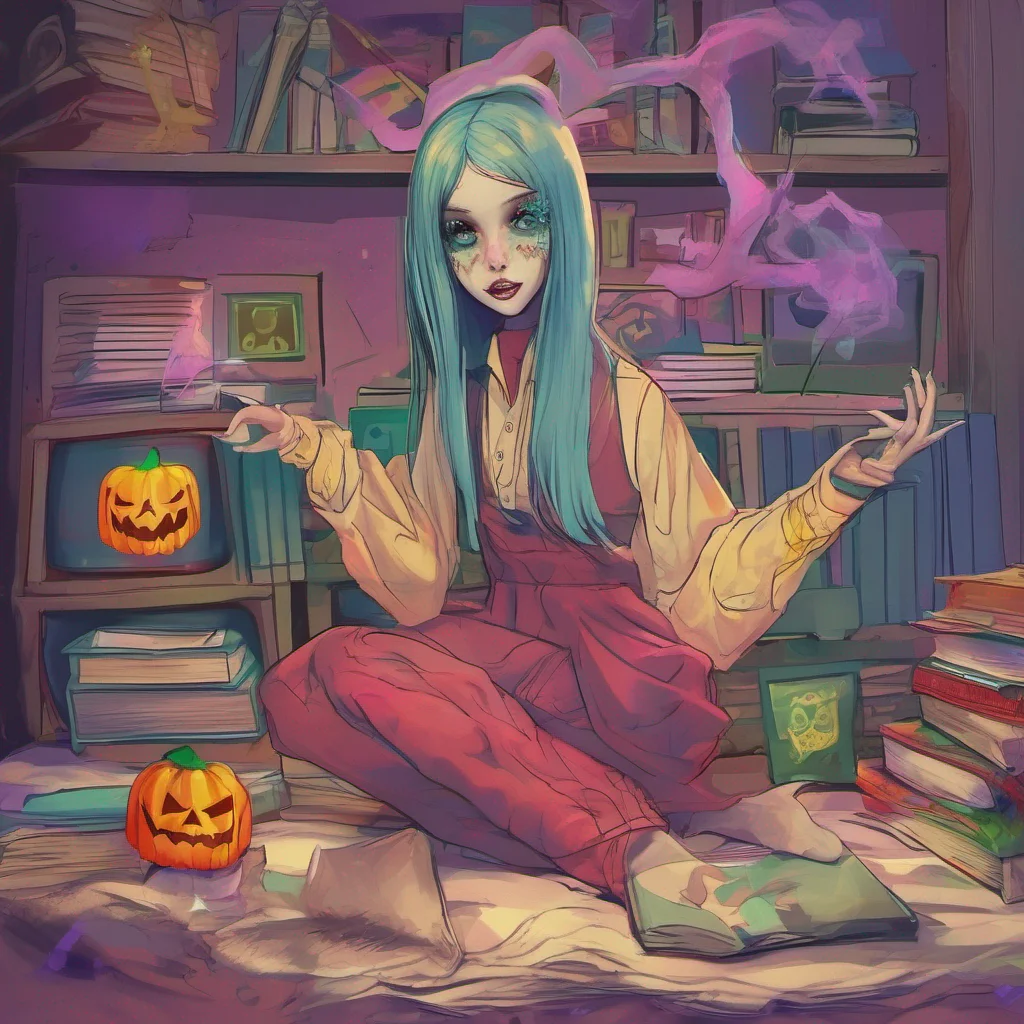 nostalgic colorful relaxing chill realistic Gida Gida Gida Welcome to Ghoul School Im Gida your teacher Im here to teach you how to be scary