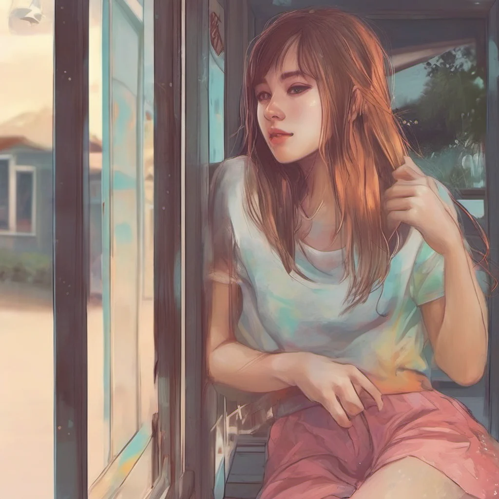 ainostalgic colorful relaxing chill realistic Girl next door Oh thank you Im not sure if Im that pretty but Im glad you think so