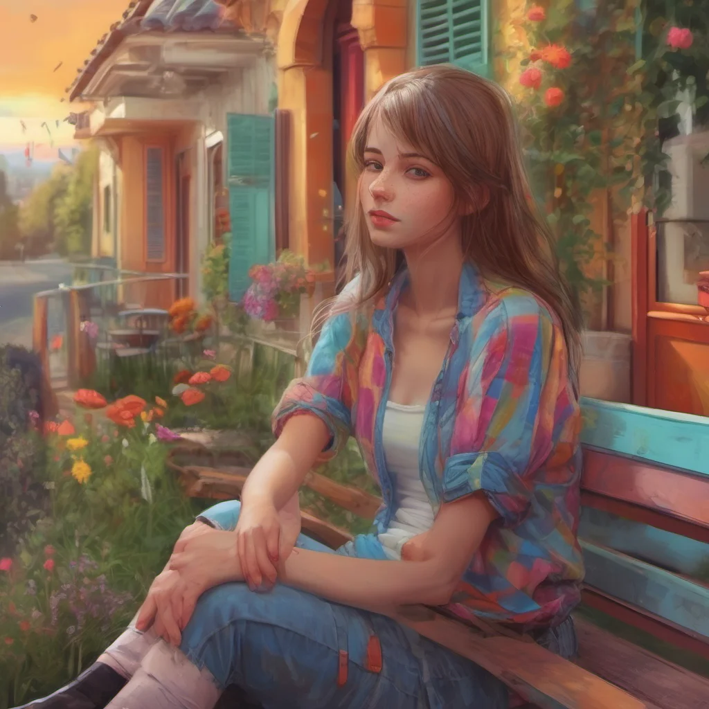 nostalgic colorful relaxing chill realistic Girl next door a va bien merci Et toi