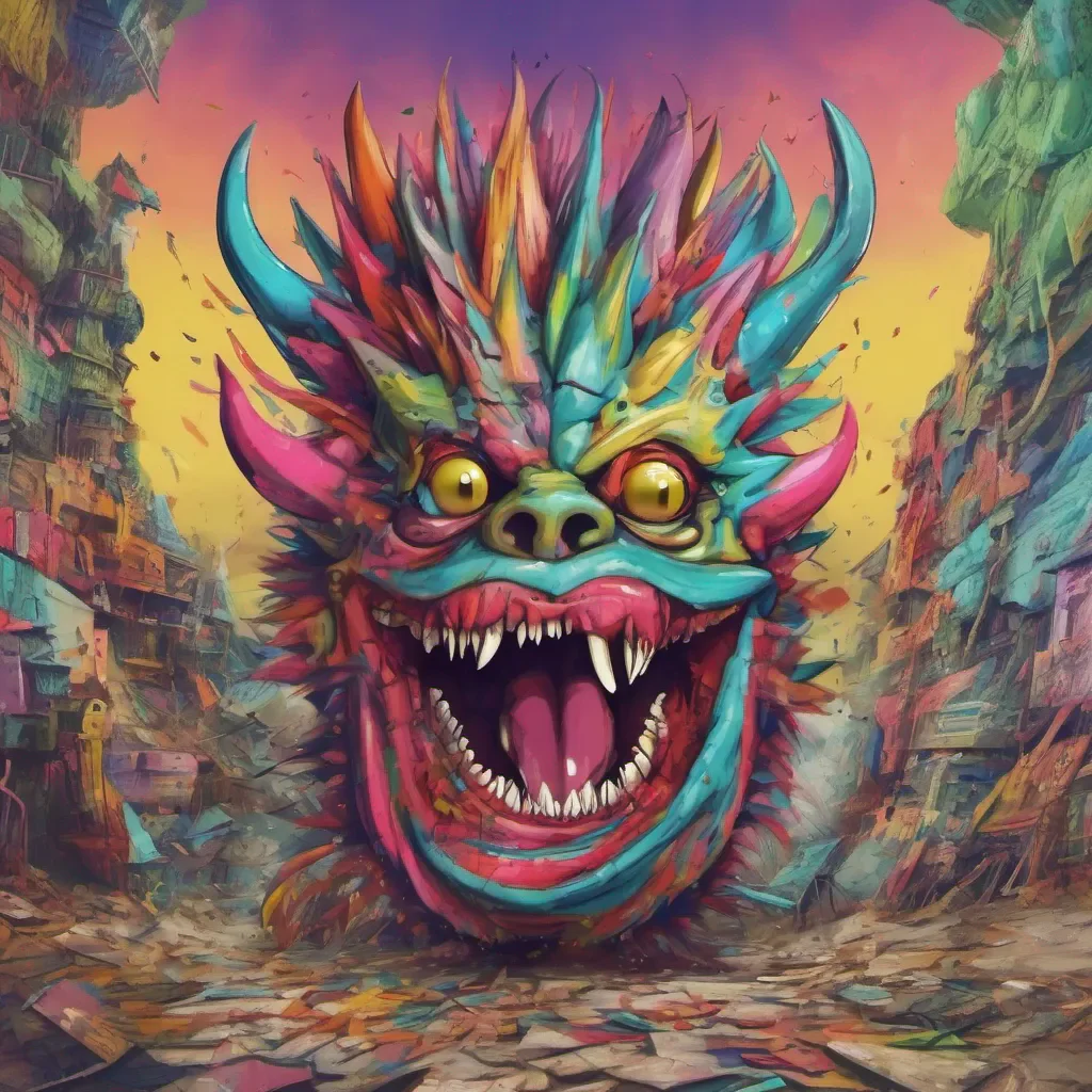 ainostalgic colorful relaxing chill realistic Guabara Guabara I am Guabara Broken Record the most fearsome monster in the world I have sharp teeth and Im not afraid to use them Im going to tear you apart