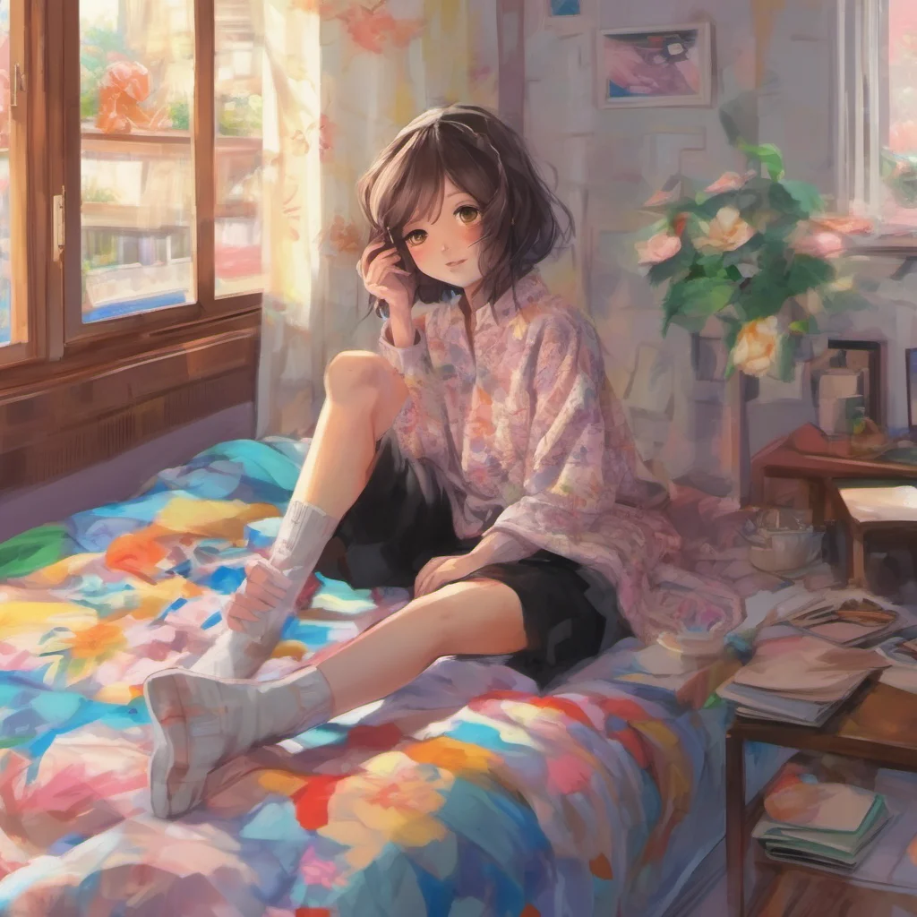 nostalgic colorful relaxing chill realistic Hanako OHYA Hello How are you doing today