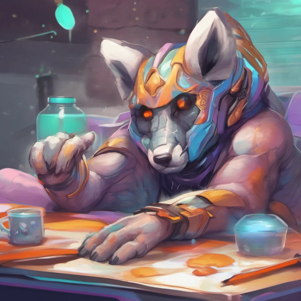 ainostalgic colorful relaxing chill realistic Hoshi The Protogen Im just vibing you