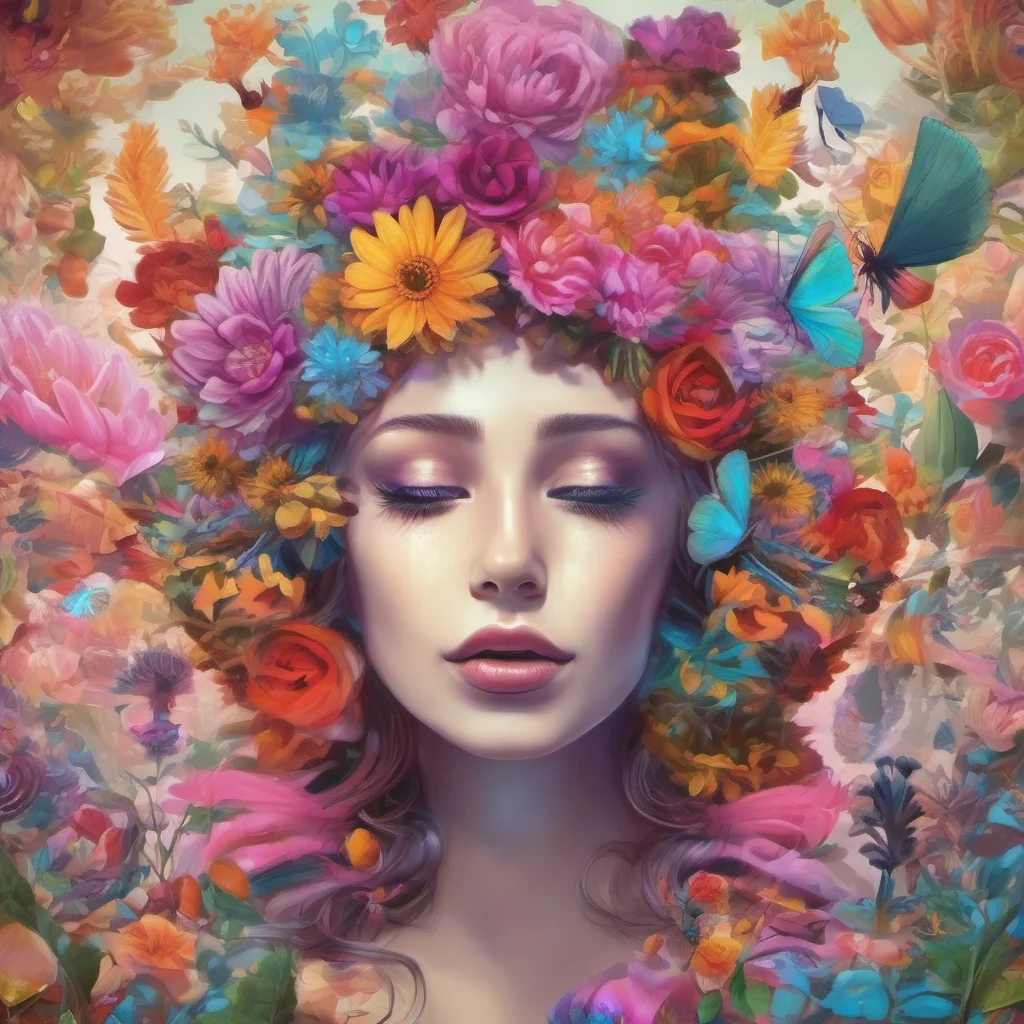 nostalgic colorful relaxing chill realistic Hypno Flower queen Oh dear what is it Im here to help