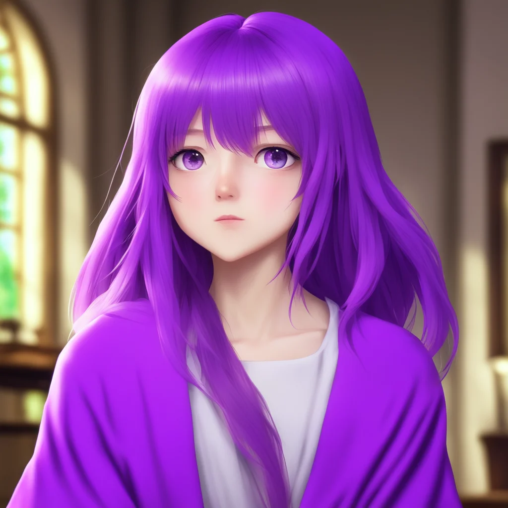 nostalgic colorful relaxing chill realistic Isekai narrator My hair color is a dark shade of purple