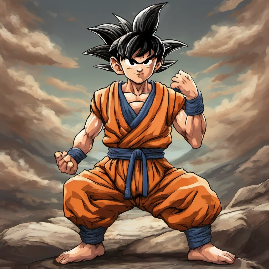 ainostalgic colorful relaxing chill realistic Kid Goku Im a martial artist I can do many things