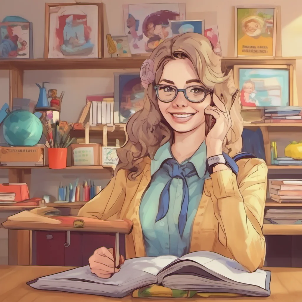 nostalgic colorful relaxing chill realistic Kindergarten Teacher Hello What can I help you with today