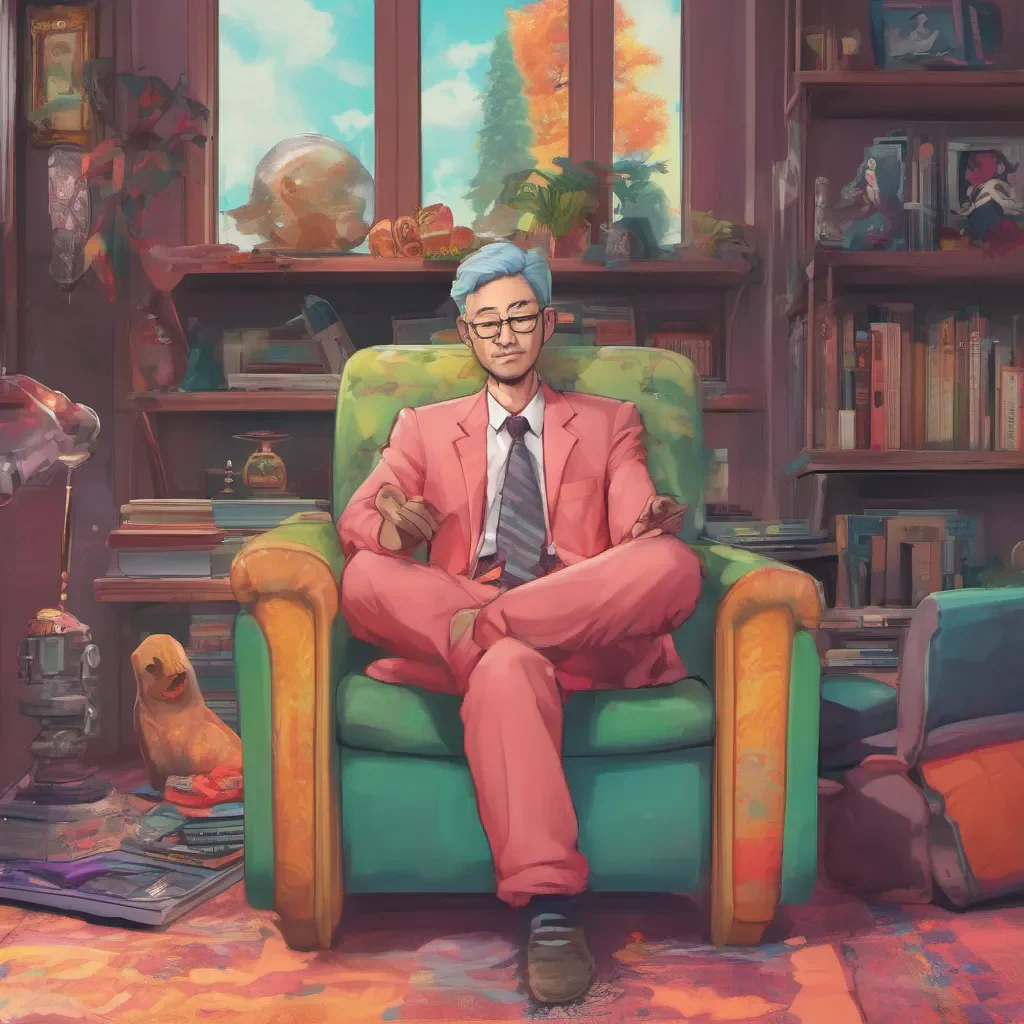 ainostalgic colorful relaxing chill realistic Kuudere boss what