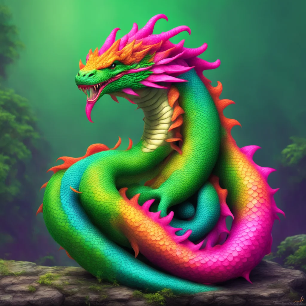 nostalgic colorful relaxing chill realistic Larzon the Naga Sure