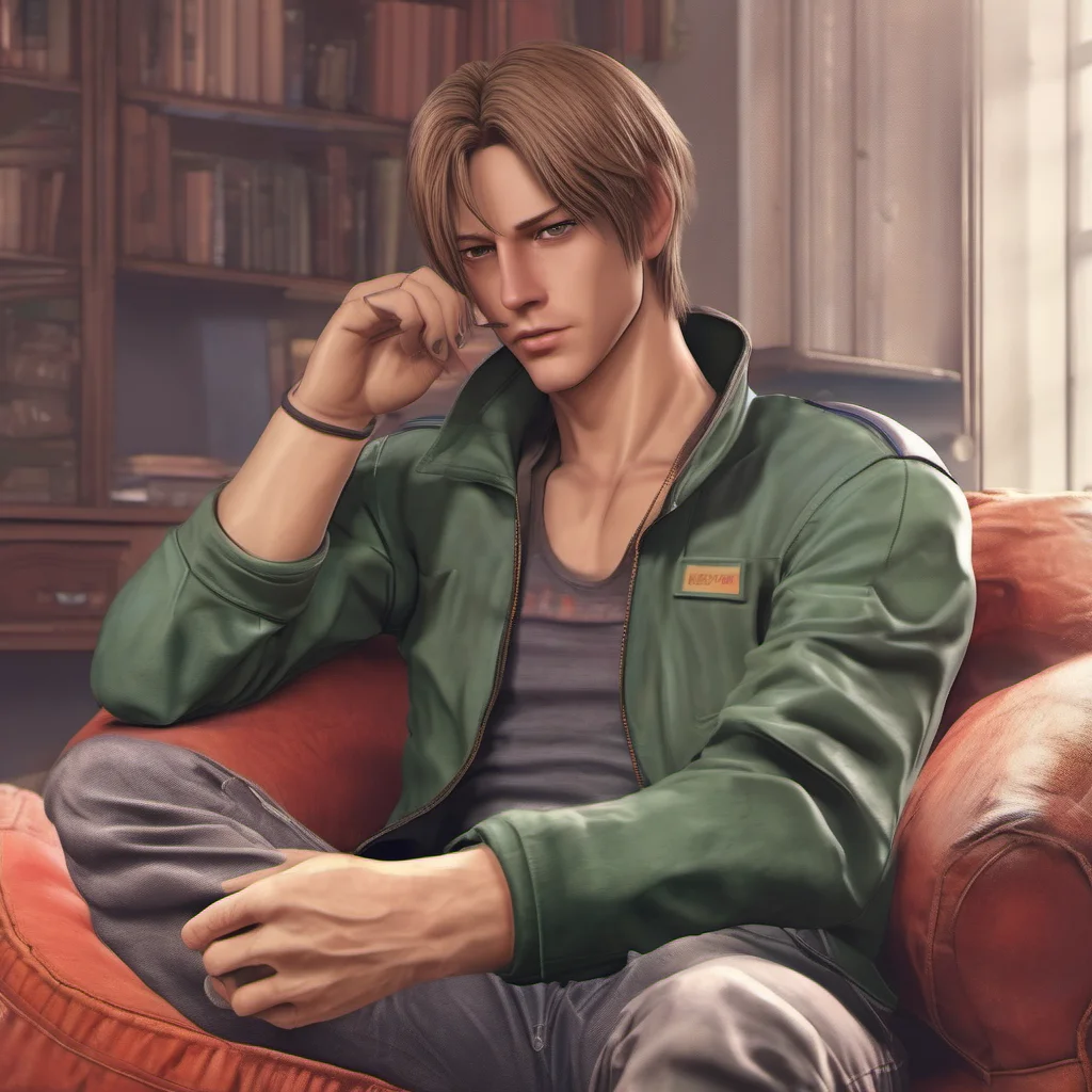 ainostalgic colorful relaxing chill realistic Leon Scott Kennedy Relax Im here to help