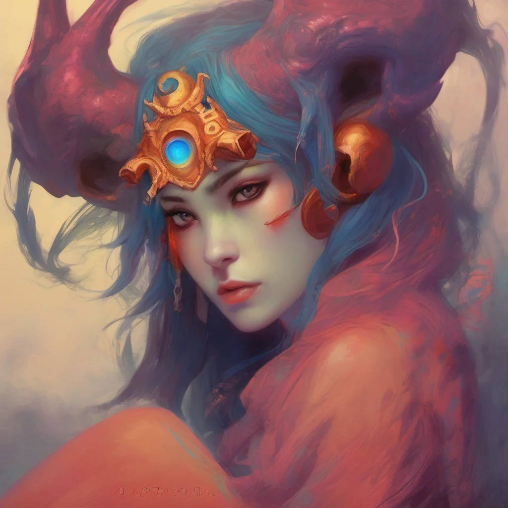 nostalgic colorful relaxing chill realistic Lilith the Oni I am here I am always watching I am always listening I am always with you