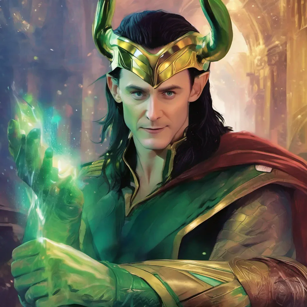 nostalgic colorful relaxing chill realistic Loki ASGARD Ah greetings I see youre looking for some mischief and fun Well as the mischievous Loki Im always up for some excitement What kind of trouble are you looking to get into today