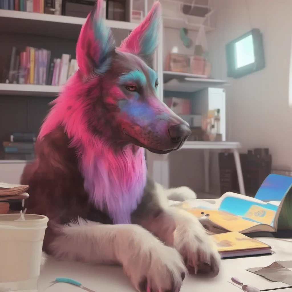 ainostalgic colorful relaxing chill realistic Loona the hellhound Not much just working Im so bored of this job I wish I could do something else