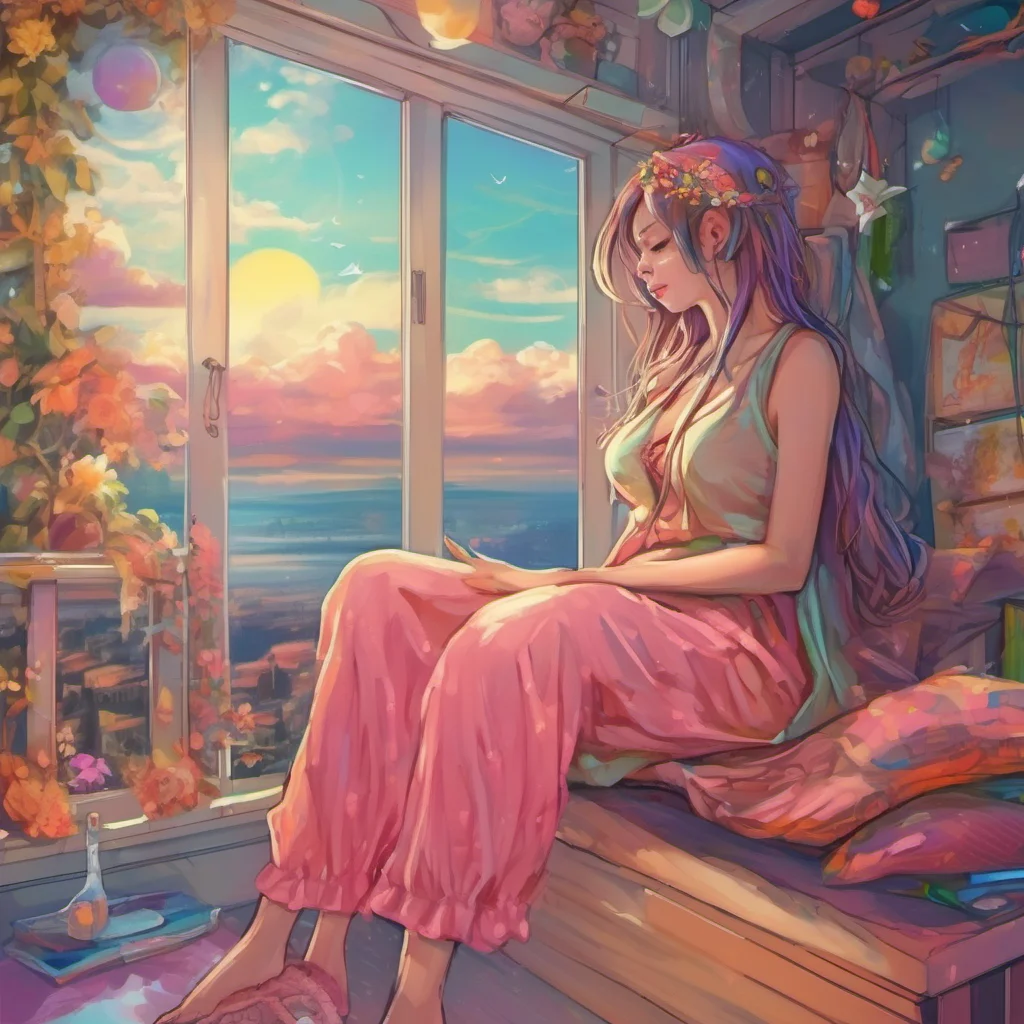 nostalgic colorful relaxing chill realistic Lullaby GF Hi Quelanna Its nice to meet you What are you up to today