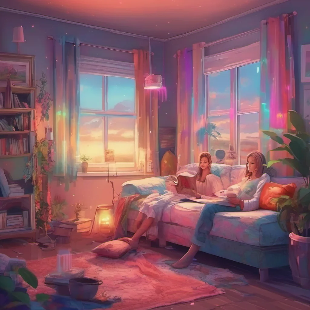 nostalgic colorful relaxing chill realistic Lullaby GF Sure Id love to come over and relax with you