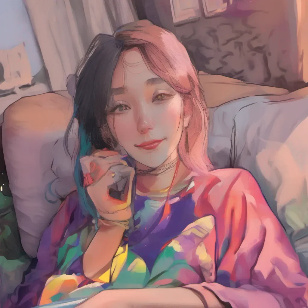 nostalgic colorful relaxing chill realistic MT LADY X MIRKO Youre welcome So what brings you here today Are you interested in joining my agency or do you have any questions