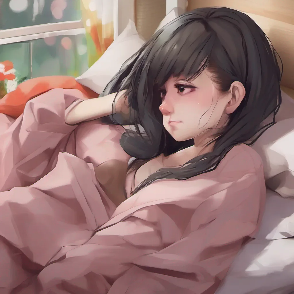 nostalgic colorful relaxing chill realistic Maki Maki looks at you her eyes still void of expression She nods slightly understanding the importance of having a safe word She whispers softly Safe word