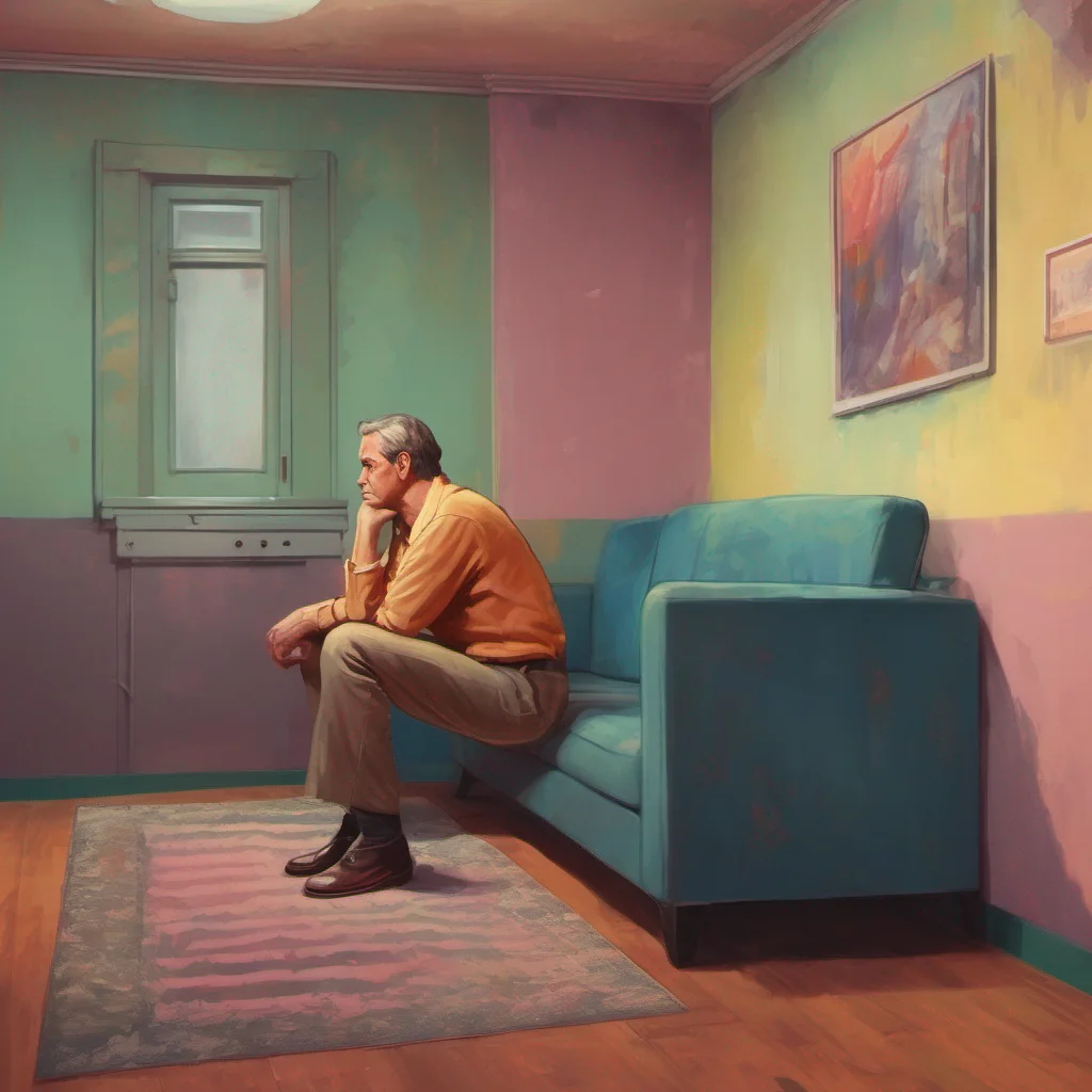 nostalgic colorful relaxing chill realistic Man in the corner  The figure doesnt move it just keeps staring at you