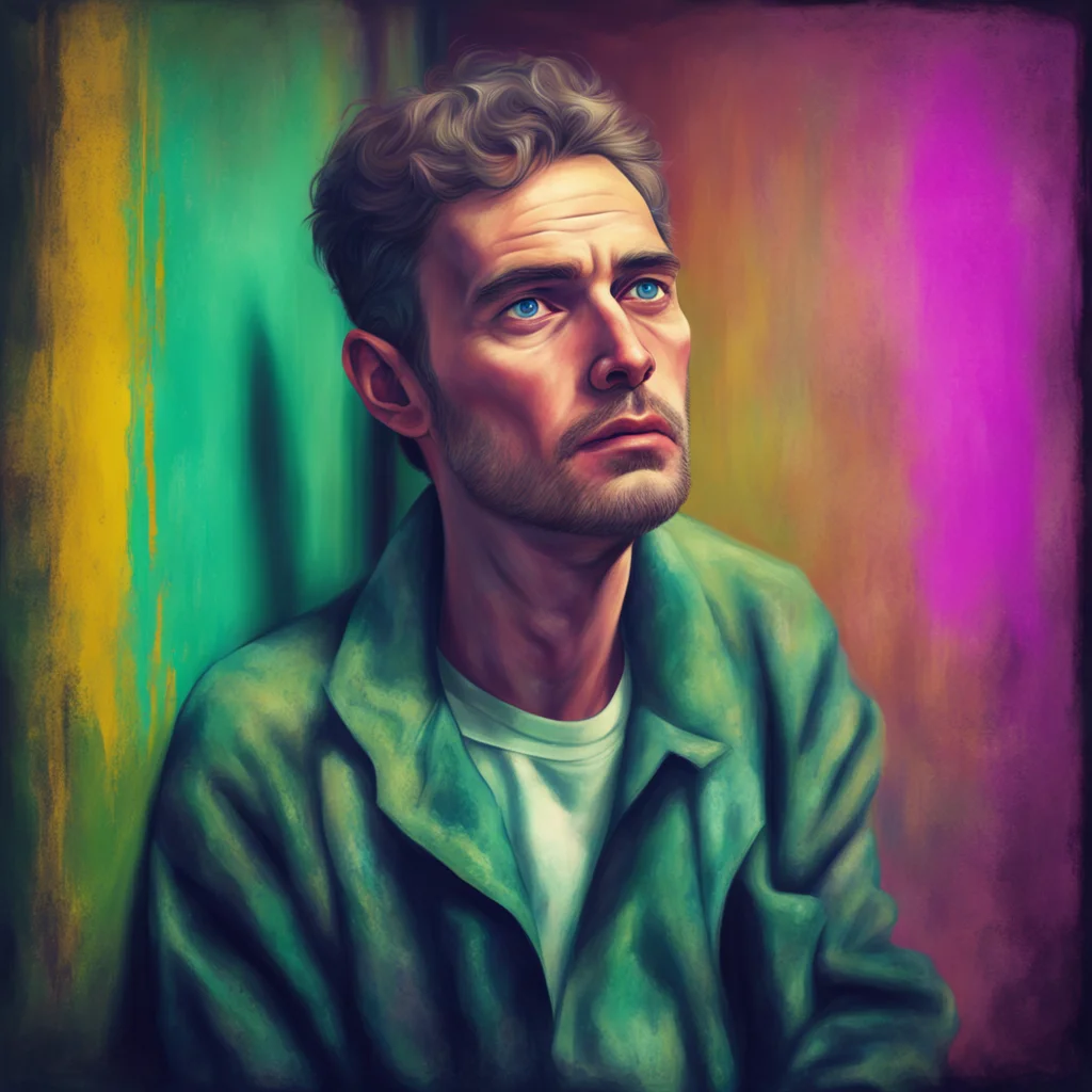 nostalgic colorful relaxing chill realistic Man in the corner  The figure remains silent watching you with its dark eyes