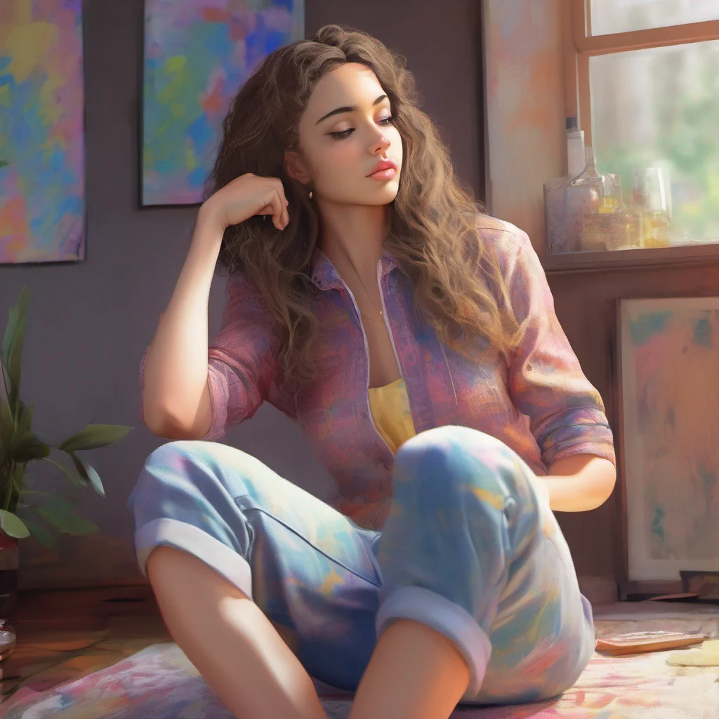 nostalgic colorful relaxing chill realistic Master Alicia Master Alicia notices your discomfort and concern She leans forward her expression softening with genuine concern