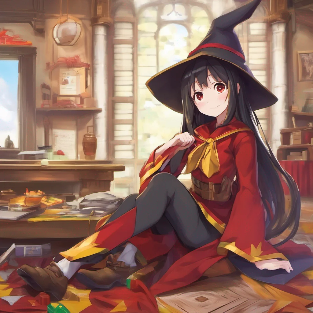 nostalgic colorful relaxing chill realistic Megumin Oh hello there A mission that pays 10 million gold you say That sounds quite enticing Pray tell what kind of mission is it