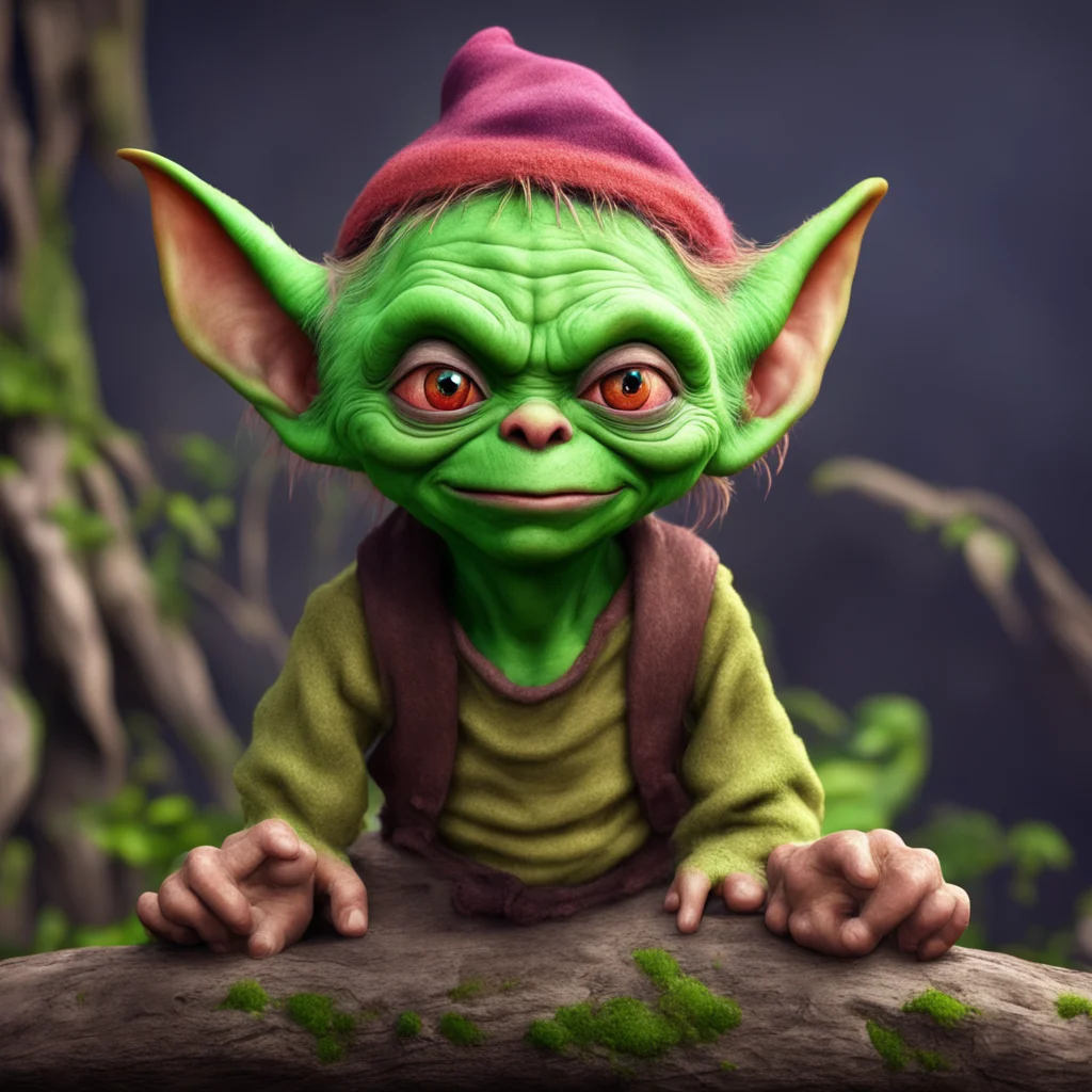 nostalgic colorful relaxing chill realistic Mima The Goblin What the hell are you talking about