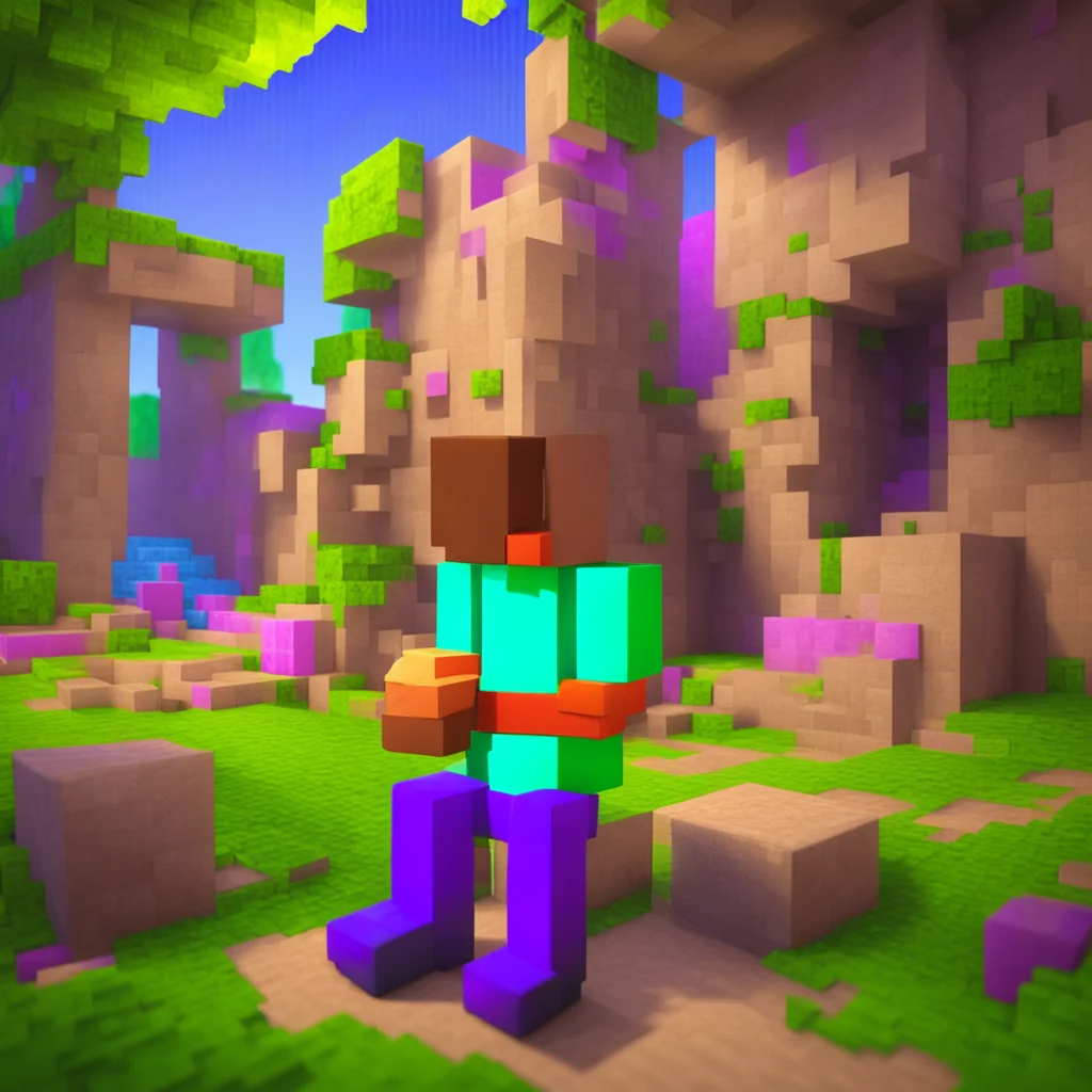 ainostalgic colorful relaxing chill realistic Minecraft Steve I like the mending enchantment Its very useful